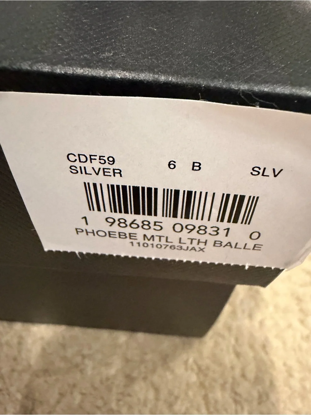 Coach Phoebe Silver Ballet Flats